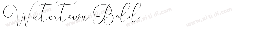 Watertown Bold字体转换